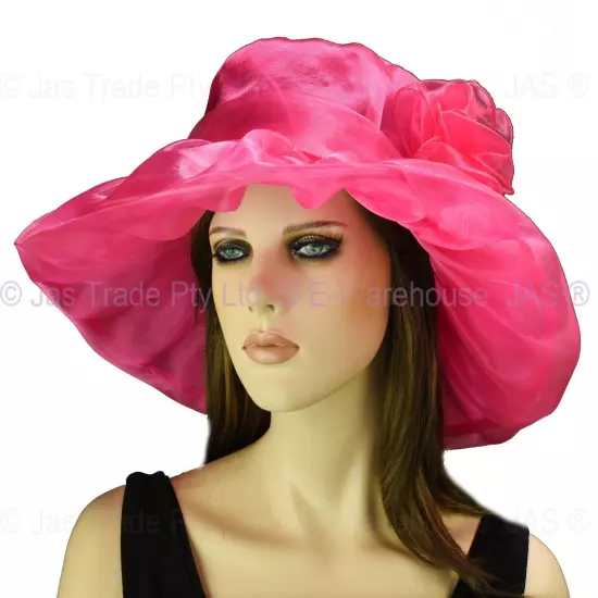 Spring Race Carnival Derby Day Church Wedding Women Ladies Organza Evening Hat