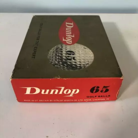 Vintage Dunlop 65 Golf Balls 7 sealed balls Made in Great Britain