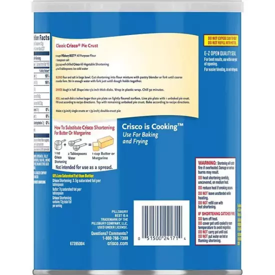 Crisco All-Vegetable Shortening (6 Lbs.) FREE SHIPPING