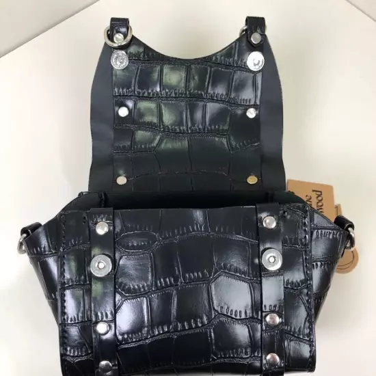 Vivienne Westwood BETTY Croco Womens Black Mini Shoulder Bag