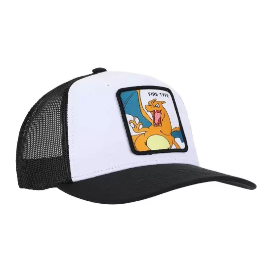 Pokemon Charizard Fire Type Contrast Trucker Hat, One Size