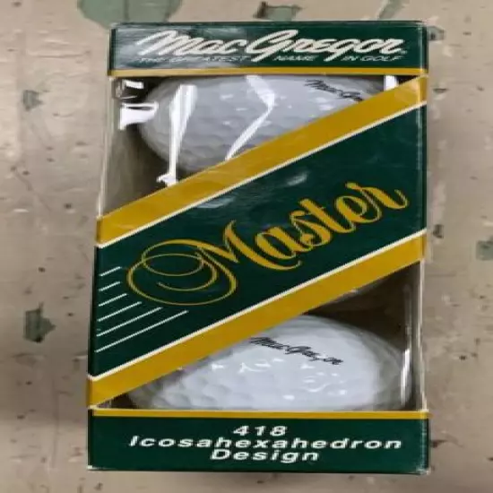 Vintage SLEEVE 3 GOLF Balls MACGREGOR MASTER - RARE MINT CONDITION