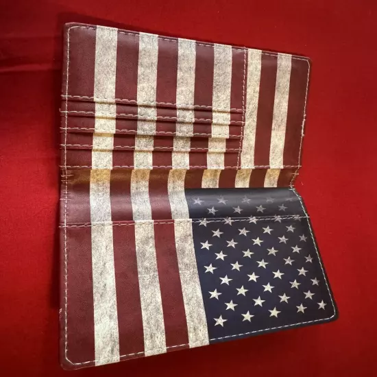 USA Flag Passport Holder Excellent Condition Free Shipping USA Seller