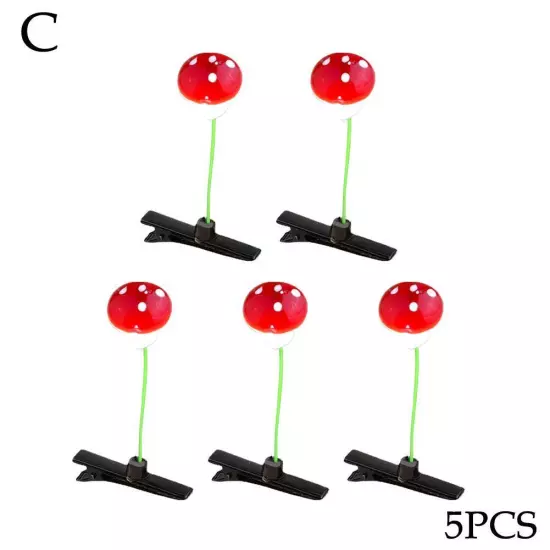 5pcs Hair Clip Cute Headwear Grass Plant Hair Clip Plant Bean Sprout Clip H W ✨◇