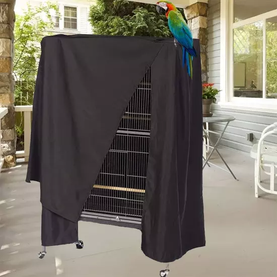 Bird Parrot Cage Cover Waterproof Sun UV Square Rolling Stand Birds Parrots C...