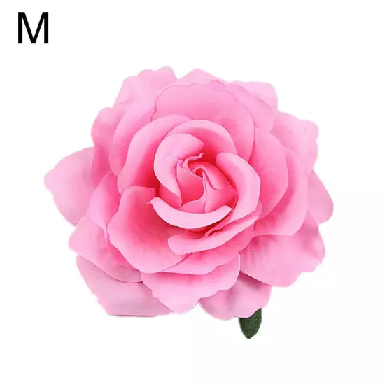 Artificial Rose Flower Hairpin Wedding Bridal Brooch Womens Hair Clip Headwear