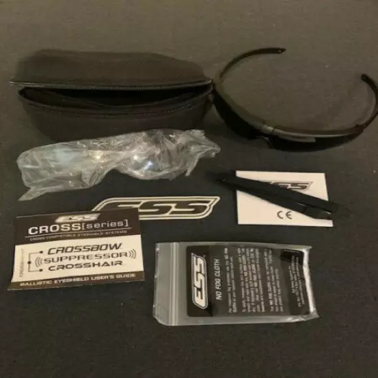 NEW ESS Crosshair 2LS Coyote Brown frame, clear and smoke lenses