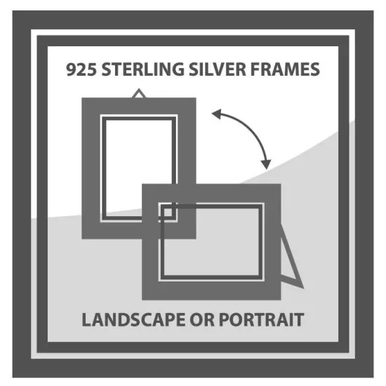 6"x4" in Solid 925 Sterling Silver Photo Picture Frame " 5070 " / 10x15 USA