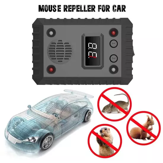 Ultrasonic Mouse Repeller Rodent Deterrent for Car Wire Engine Rat Pest Control