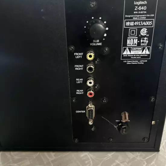 Logitech Z-640 Subwoofer Does Not Work Subwoofer Is Fine Parts Only