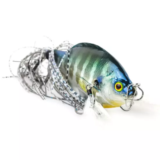 TH TACKLE Zoe Sidewalker Sinking Skirt Feather Swimbait Lure 86mm BULL BLUEGILL