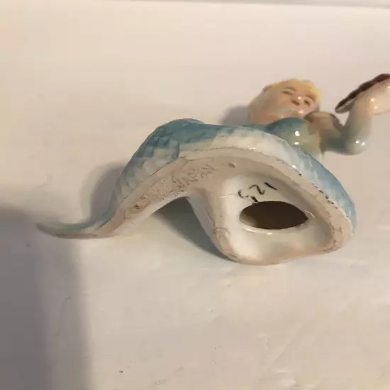 Vintage Ceramic Mermaid Figurine Aquarium Fish Tank Decoration Japan