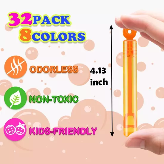 Kids Party Goodie Gift Bag Stuffer Fillers,32 Pack Mini Bubble Wand... 