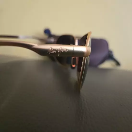 Maui Jim Bayfront MJ-205-16 Brushed Gold Sunglasses Made In Italy 