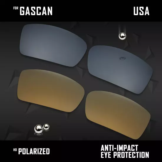 Anti Scratch Polarized Replacement Lenses for-Oakley Gascan OO9014 Options