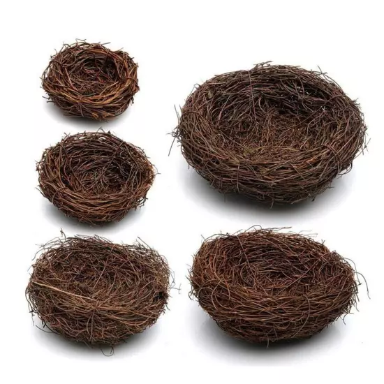 6/20CM Woven Rattan Bird's Nest Crafts Handmade Dry Natural Bird Nest for-Garden