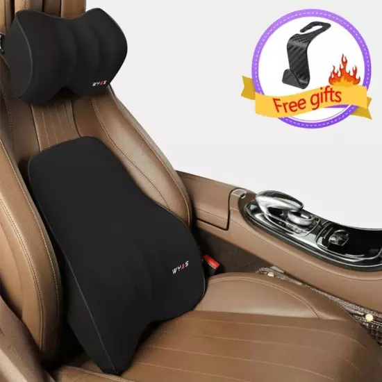 Car Pillow Car Lumbar Support Back Cushion Car Seat Neck Pillow Auto Pillow