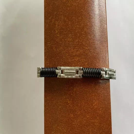 Inbox Wrapped Men’s Steel Bracelet Size 8.5 “