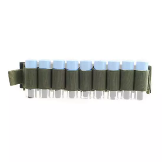 Tactical Hook Loop 9 Rounds Shotgun Shell Holder with Adhesive Back for 12 Gauge