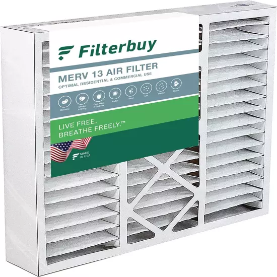 Filterbuy 20x20x5 Air Filters, HVAC AC Furnace for Honeywell & Lennox (MERV 13)