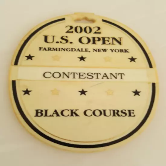 Bethpage BLACK Bag Tag 2002 US OPEN CONTESTANT "COLLECTORS" PLAYERS Bag Tag 