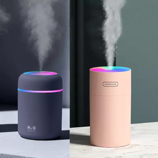 300Ml Mini Air Humidifier Ultrasonic Aroma Essential Oil Diffuser Auto Shut-Off 