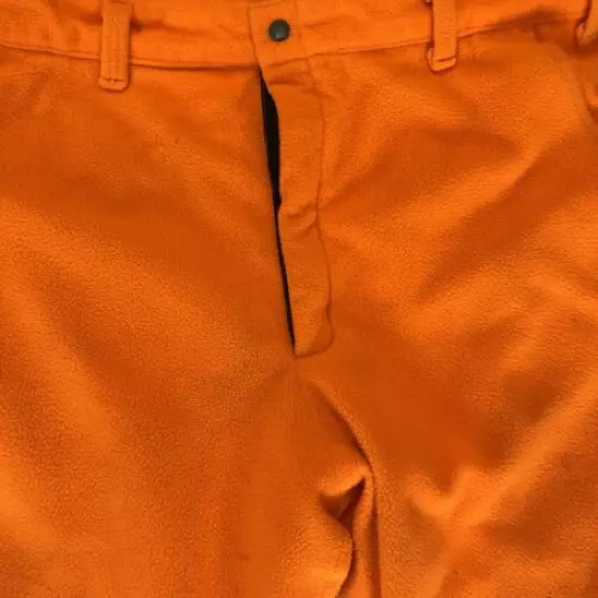 Cabelas WhiteTail Fleece Hunting Orange Lined Jacket And Bottoms L Read Descrip