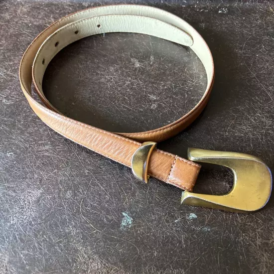 Vintage Robert Lee Morris Brown Leather Belt Womens Medium