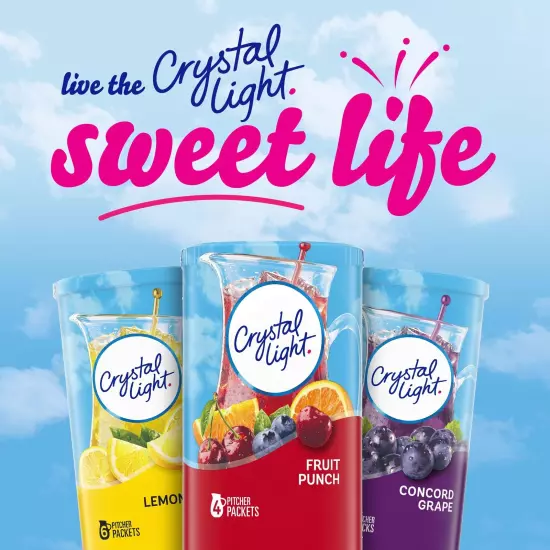 Crystal Light Sugar-Free Fruit Punch Low Calories Powdered Drink Mix 4 Count ...