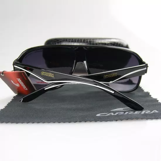 Men Women Retro Sunglasses Unisex Square Bright Black Frame Carrera Glasses C19