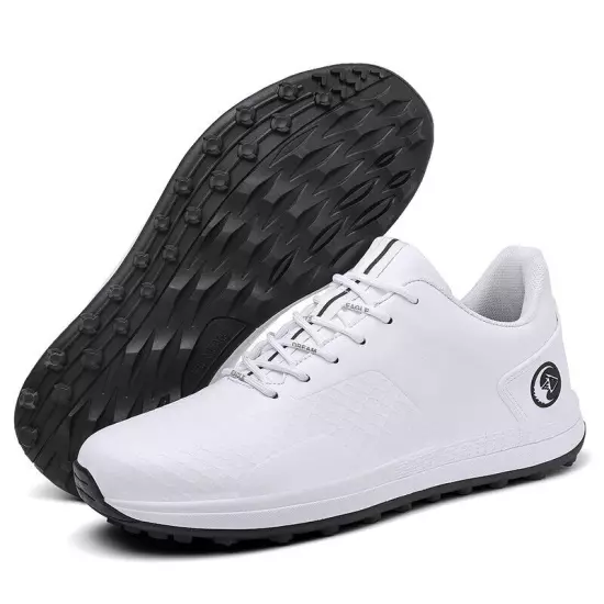 Waterproof Golf Shoes Men's Golf Sneakers Anti Slip Walking Shoes Big Size 40-47