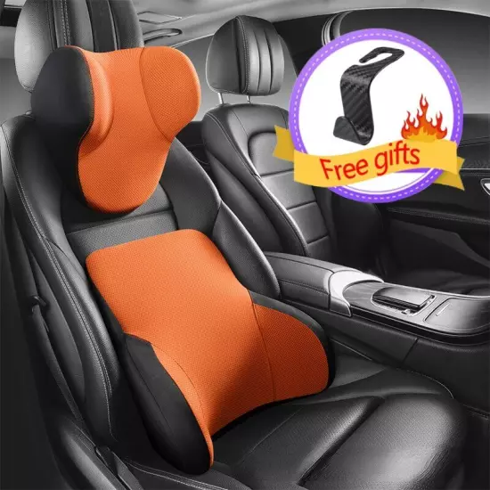 Neck Pillow Car Seat Pillow Support Auto Lumbar Cushion Headrest Lumbar Support