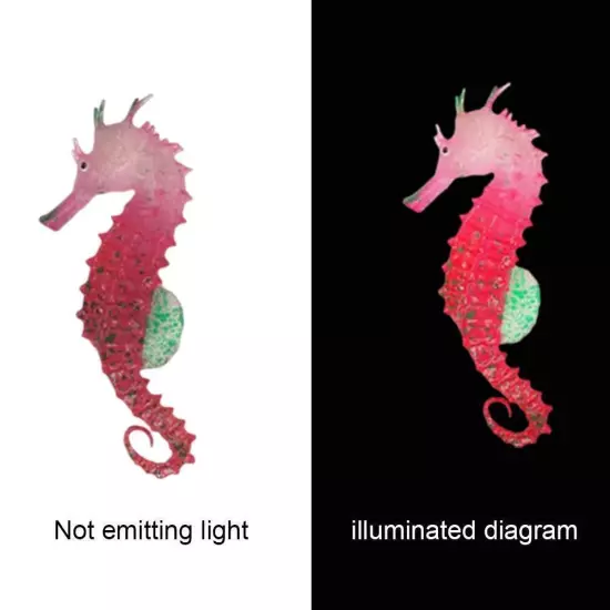 Floating jelly Seahorse Glow Effect Aquarium Fish Tank Ornament Decoration~ I3S9