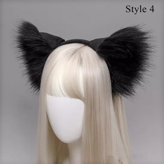 Simulation Animal Ears Plush Animal Wolf Ears Headband Fox Cat Ears