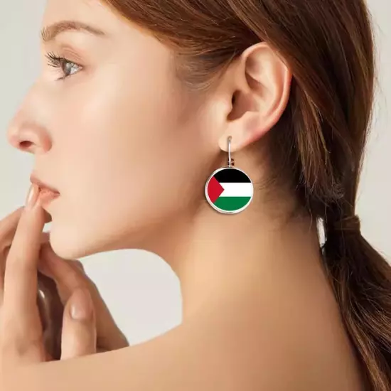 Palestine Flag Earrings Jewellery Pendant Earrings Palestinian 2024 Z4X3