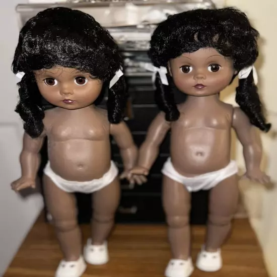 NEW African American Plastic Full Body, 13" DIY Doll. (2)Pk. $60