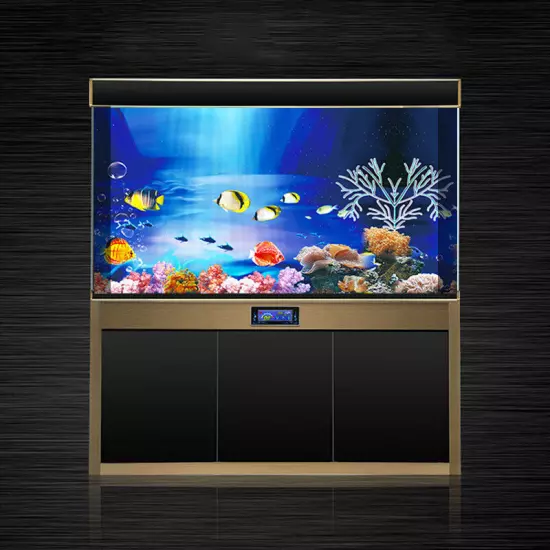 Fish Tank Background HD Aquarium Adorn 3D Landscape Sticker Paper Double Sided