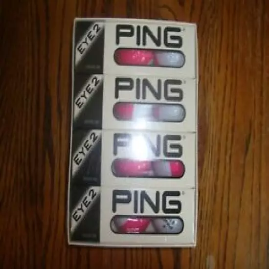  12 PING GOLF BALLS PINK/WHITE NEW IN BOX