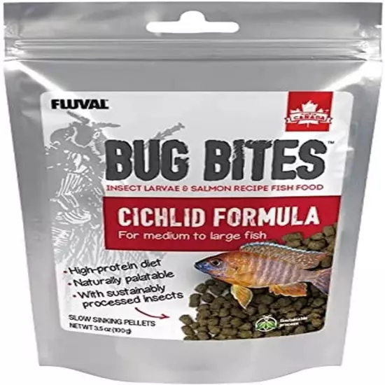 Fluval Bug Bites Cichlid Food-Specially Crafted Pellets for Fish