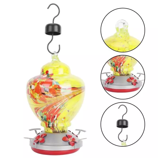 Garden Colorful Painting Bird Feeder Water Feeding Tool Equipments HD