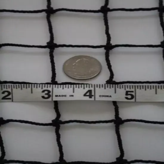  70' X 10' Black Square Nylon Lacrosse Impact Netting 1 1/2" #30 Hockey Net