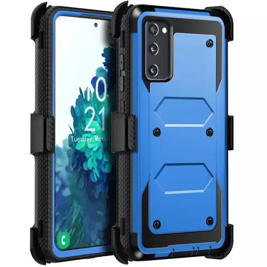 For Samsung Galaxy S20 FE 5G Shockproof Phone Case Cover w/ Belt Clip Holster