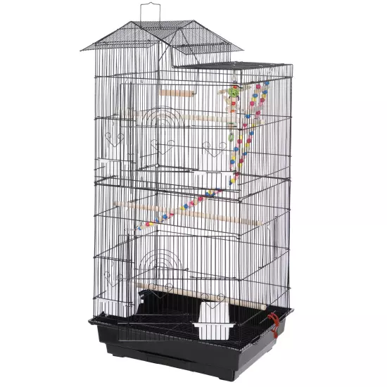 39'' Roof Top Large Parakeet Bird Cage Medium Pet House Birdcage Parrot Lovebird