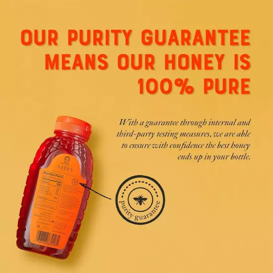 Nature Nate's 100% Pure, Raw & Unfiltered, All-natural Sweetener Honey, 32oz