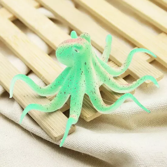 Fluorescent Artificial Octopus Aquarium Decoration Ornament Fish Tank Decor