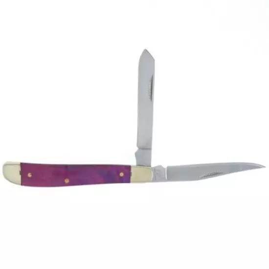 Ocoee River Purple Mother of Pearl Bullet Trapper 3 ½" Pocket Knife OC-265PMOP