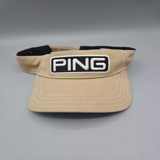 Ping Golf Visor Brown Embroidered Adjustable Cap Hat