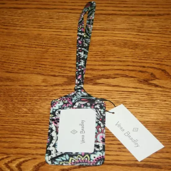 Vera Bradley LUGGAGE TAG ICONIC laminated travel suitcase ID case RETIRED NEW