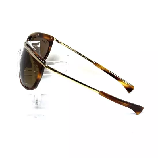 Ray Ban 2319 Olympian I 954/57 Striped Havana Polarized Sunglasses/EUC