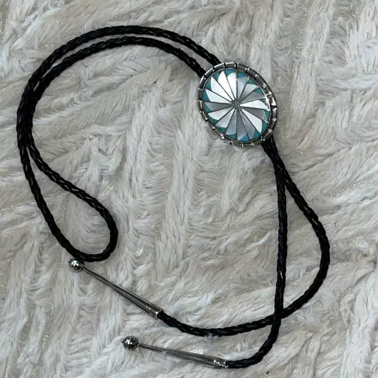 Sterling Turquoise MOP Bolo